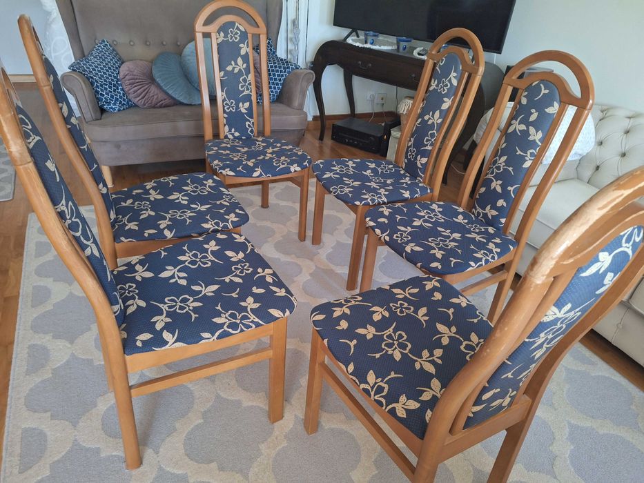 Krzesła drewniane komplet 6 sztuk