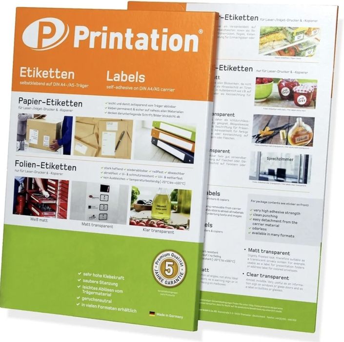 Etykiety samoprzylepne Printation A4 97 mm x 42,3 mm 1200 sztuk