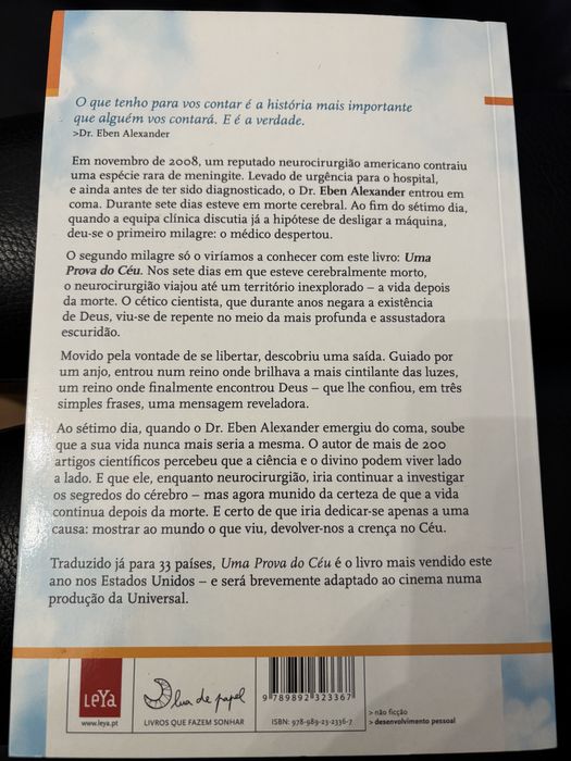 Livro escrito pelo médico Dr. Eben Alexander