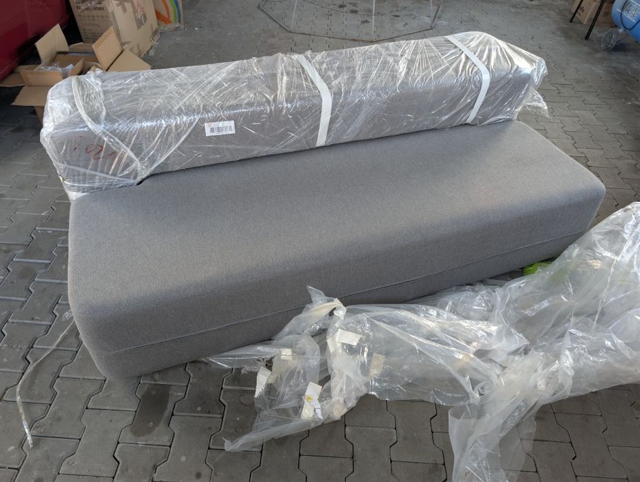 Sofa szara miękka do spania 200cm nowa