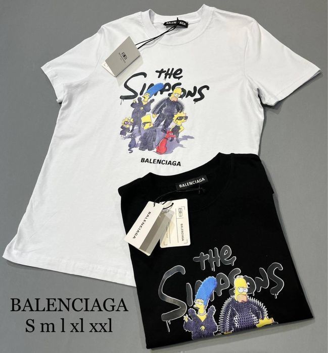 РАСПРОДАЖА! Balenciaga simpsons футболка мужская симпсоны