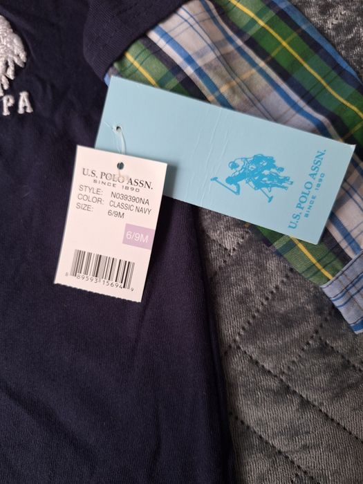 Nowy elegancki pajacyk U.S. Polo Assn. rozm. 6-9m