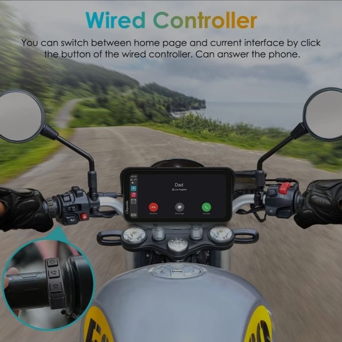 Car Play Android auto para moto, Carpuride W603