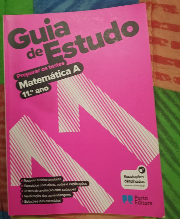 Livro como novo "Guia de estudos matemática A 11°ano"