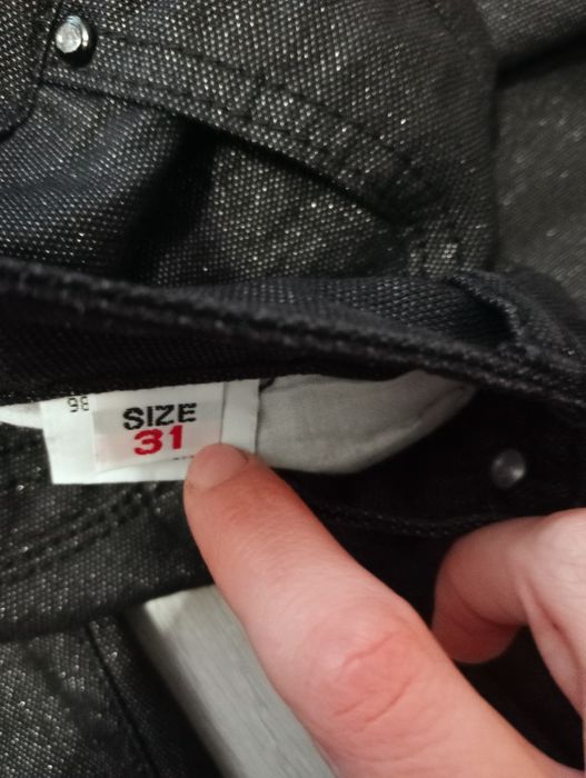 Spodnie damskie M srebrna nitka