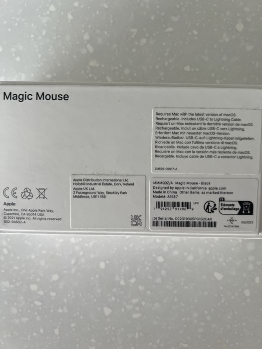 Мишка Apple Magic Mouse Black Multi-Touch Surface