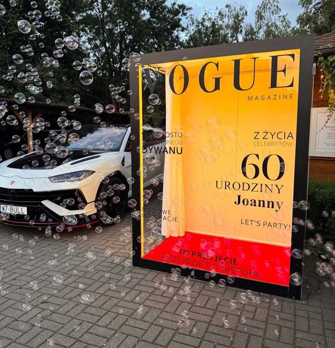 Fotolustro Fotobudka 360 Klasyczna Photobox Ciężki Dym Fontanny Iskier