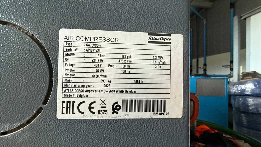Compressor Atlas Copco GA75VSD+ (2022)