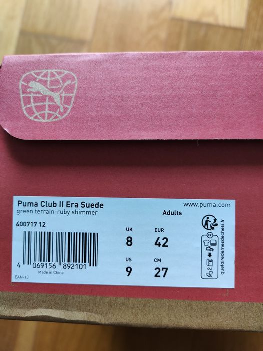 Sapatilhas tênis Puma original Club 2 Era Suede novos 42