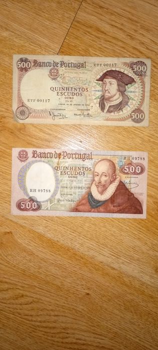 Notas antigas escudos