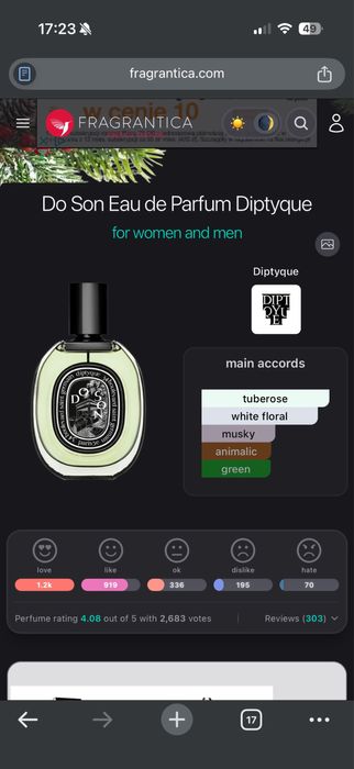 Diptyque Do Son Eau de Parfum (uszkodzony flakon)