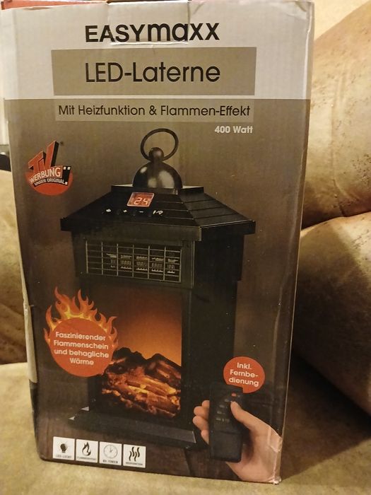 Kominek elektryczny latarnia lampka led