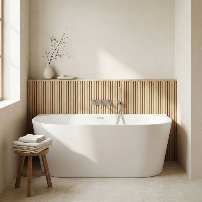 Wanna Wolnostojąca Przyścienna Akrylowa Capri 170 Biała Połysk + Syfon Rea