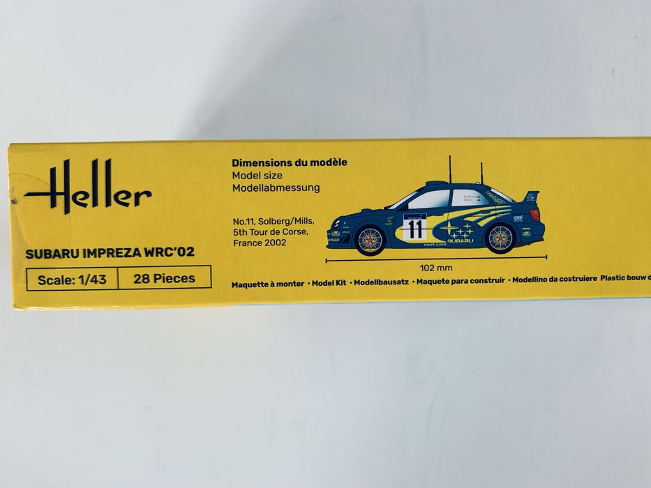 Samochód Subaru Impreza WRC 02 model do sklejania Heller