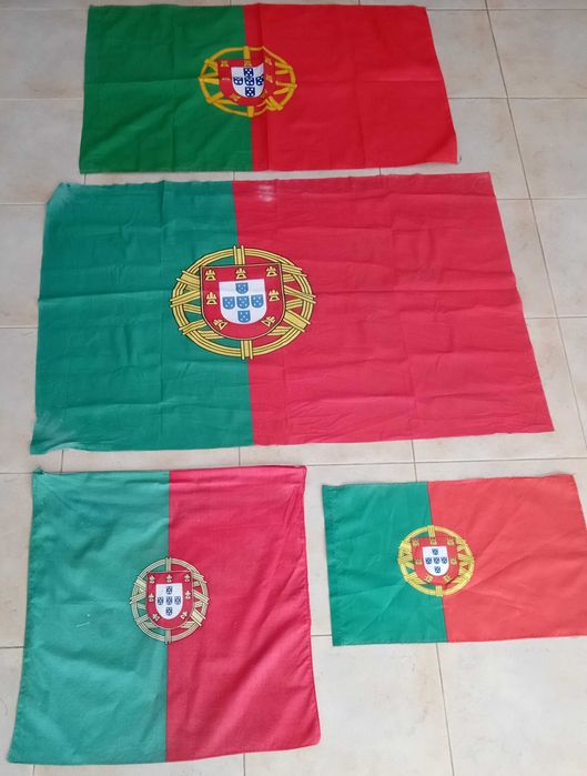 Bandeira Nacional, vários tamanhos, lote todo por 5€