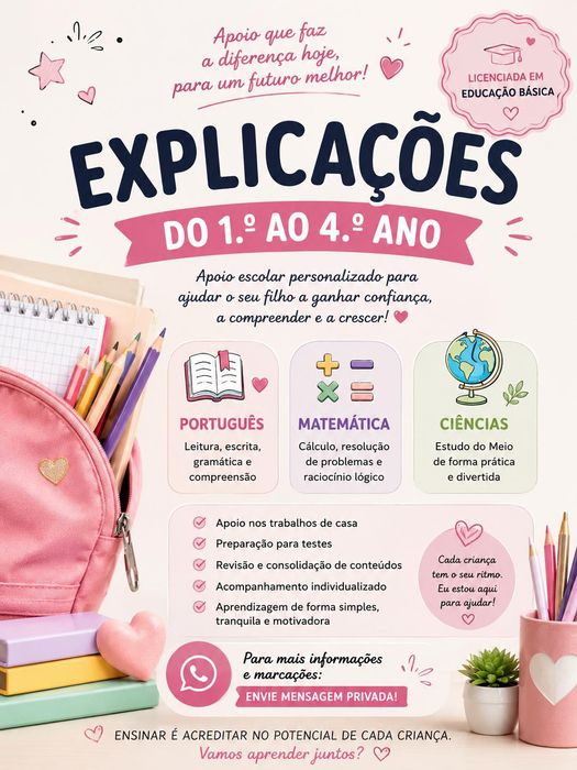 Explicações 1° ciclo