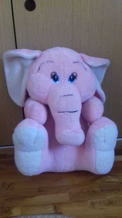 Pluszak 70cm  słoń duży różowy