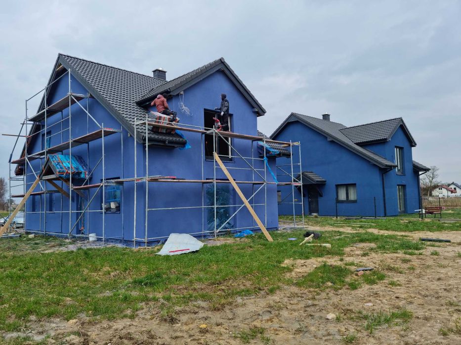 Docieplenia, prace elewacyjne, elewacja, tynk sylikonowy, baranek