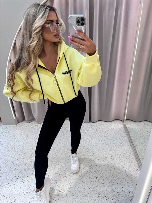 La monne bluza bella zip żółta