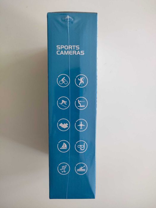 Action camera 5k ultra HD na embalagem