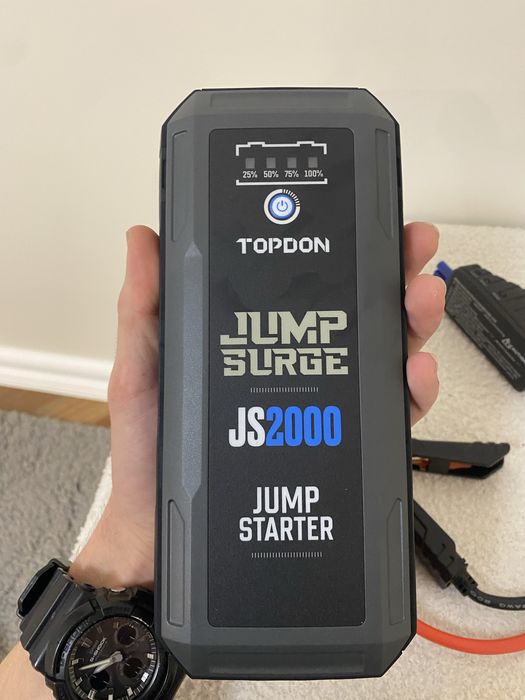 Бустер пуско-зарядний пристрій павербанк TOPDON JS2000 16000mAh 2000A