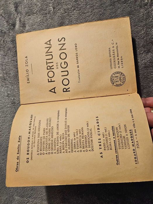A Fortuna dos Rougons – Emílio Zola, livro antigo, romance, anos 20