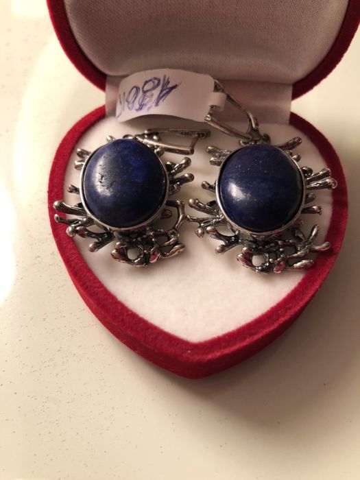 Kolczyki nowe srebro 925 lapiz lazuli