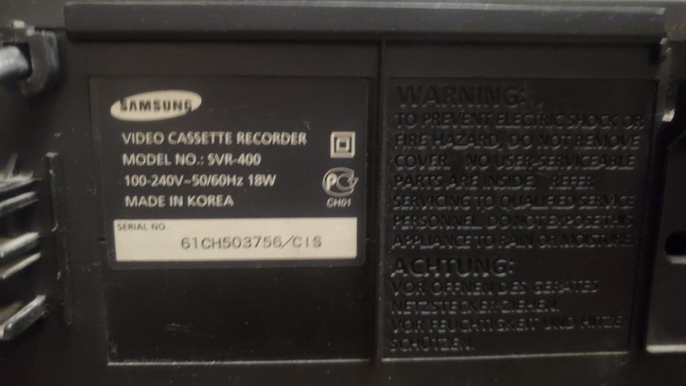 видеомагнитофон Samsung SVR-400 + DVD проигрыватель +USB  с RCA перех