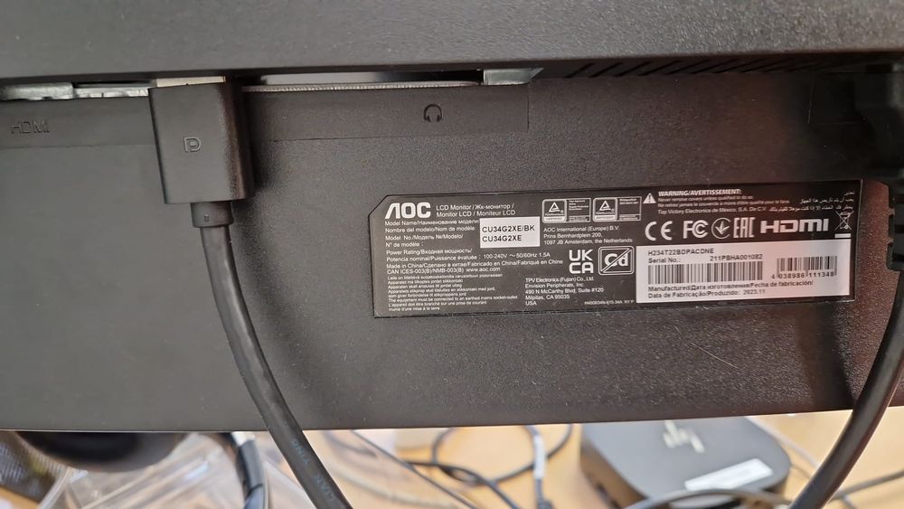 Monitor gamingowy AOC Gaming CU34G2XE/BK 34" (cali) 3440x1440px