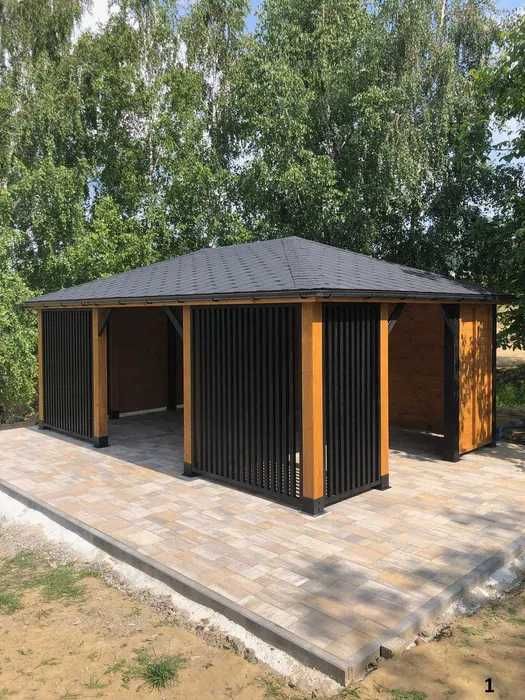 Altana ogrodowa, wiata - produkcja i montaż - różne modele i metraże