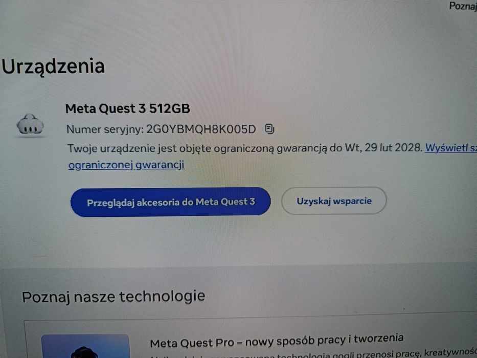 Meta Meta Quest 3 4k 512gb + 40 gier + gwarancja do 2028