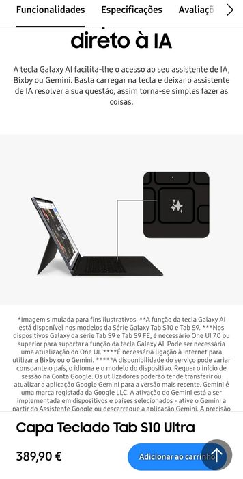 Samsung Teclado Galaxy Cover Slim S9 Ultra/S9 Ultra 5G/ S10 ultra 5G