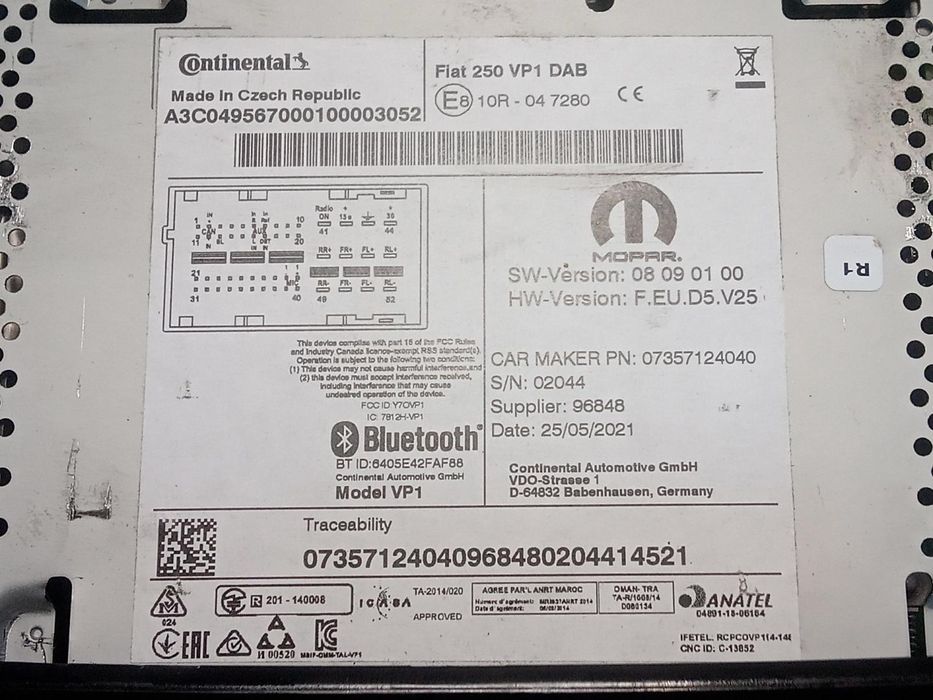 Sistema De Áudio Rádio Cd Citroen Jumper Furgon
