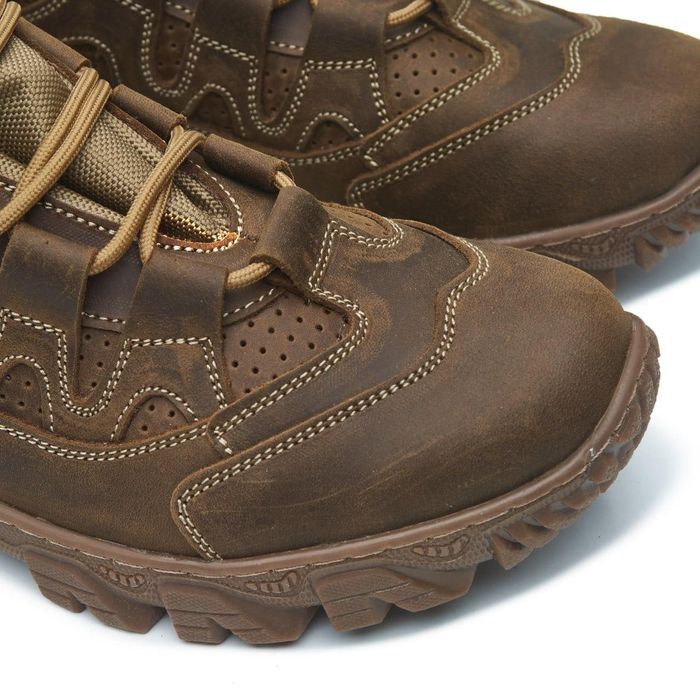 Тактичні літні шкіряні кросівки з перфорацією кроссовки тактические