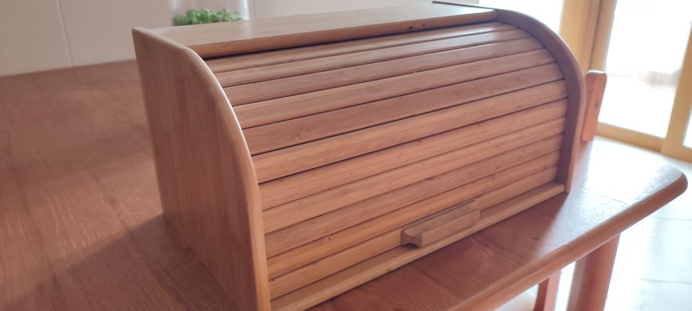 Caixa de Pão em Bambu – Muito Bom Estado | Prática e Elegante