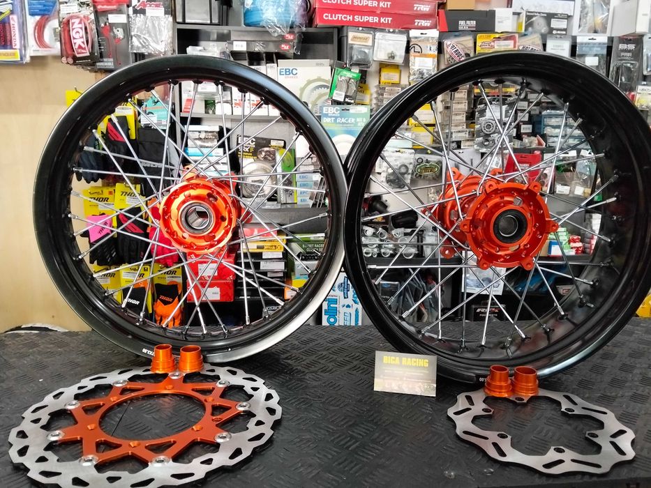 Jantes completas supermoto KTM com discos 17-3.50 E 17-5.00