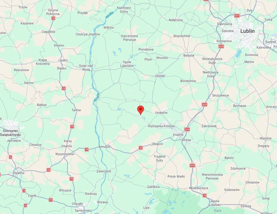 Siedlisko 2,3798 w lesie. Chruślanki Józefowskie gmina Józefów nad Wisłą