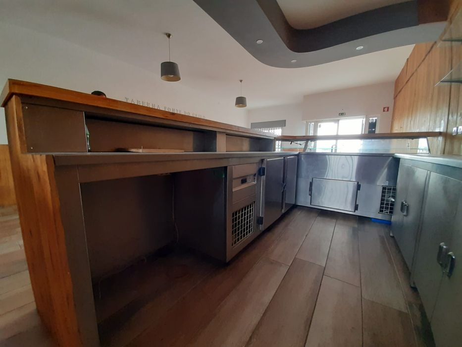 Balcão, frigorífico cafe