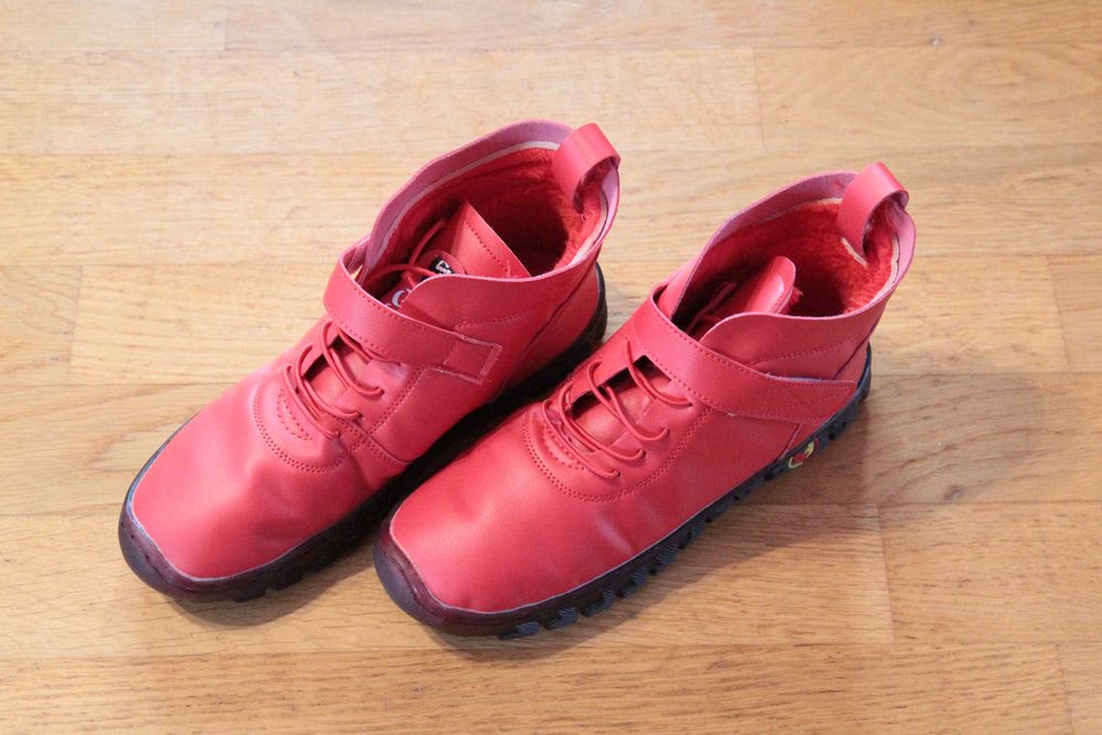 Czerwone buty zimowe damskie ocieplane roz 39