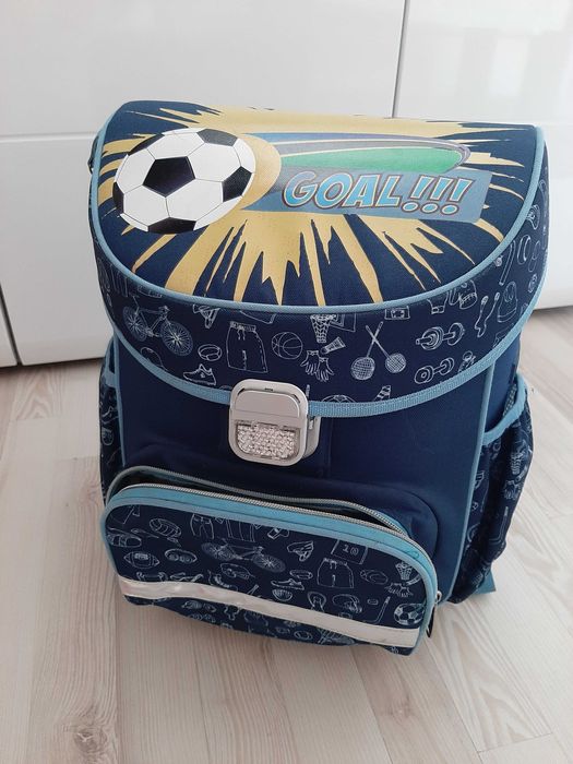 Tornister Hama Goal Schoolbag Soccer  piłka nożna-niebieski