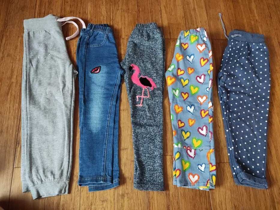 Komplet ubrań bluzy spodnie dresy dla dziewczynki 104