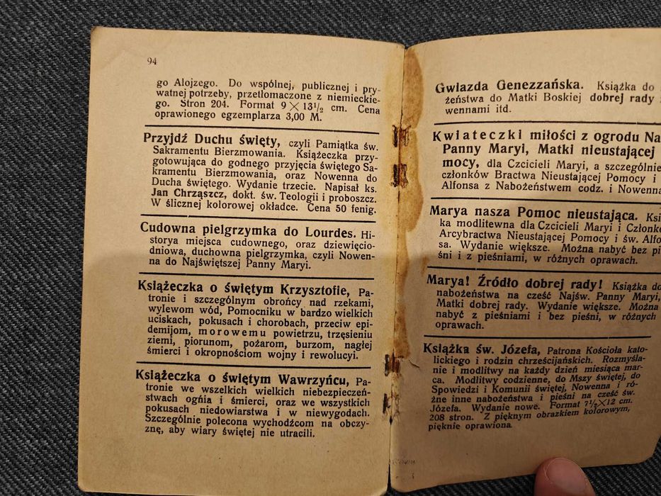 książeczka o dobrej śmierci 1919