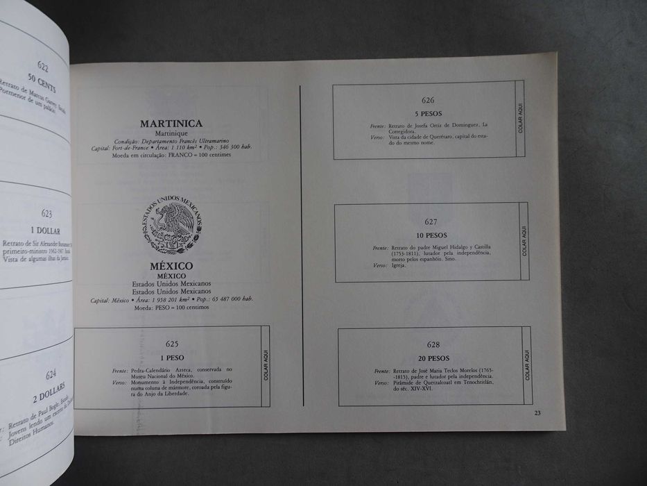 Caderneta de cromos vazia Notas de todo o mundo - Volume IV América e