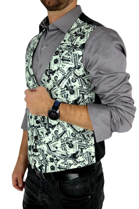 GIOVANNI PERA kamizelka męska jasna dolary różne rozmiary