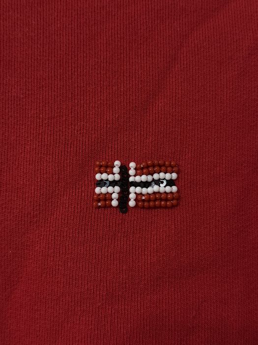 Bluza Napapijri M czerwona geographic logowana vintage damska zip