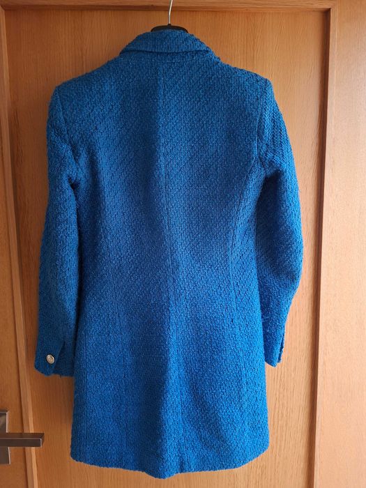 Blazer comprido tecido estruturado Zara