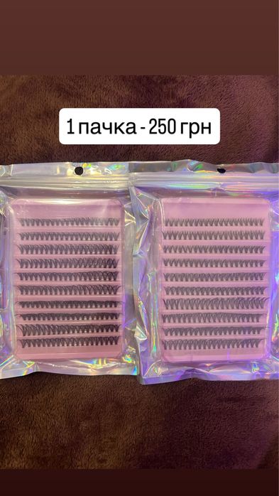 Накладні вії пучкові ленточные набор для наращивания накладные ресницы