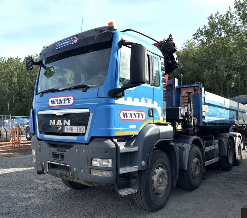 MAN TGS HMF 2620 K5  Hakowiec, HDS HMF2026 K5, z kontenerem - wywrot