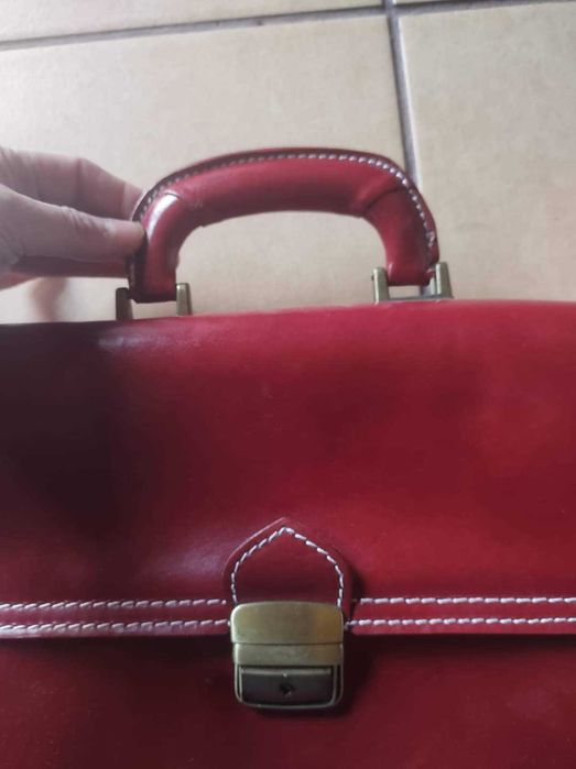 Toscanio made in italy teczka z naturalnej skóry uniseks