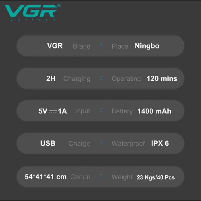 Бритва Шейвер VGR V-362 для сухого и влажного бритья Электробритва
